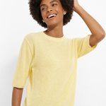 Larkin Seamless Pullover — Yellow, studio product shot