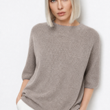 Larkin Seamless Pullover — Camel, studio product shot