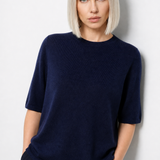 Larkin Seamless Pullover — Navy, studio product shot
