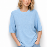 Larkin Seamless Pullover — Blue, studio product shot