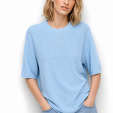 Larkin Seamless Pullover — Blue, studio product shot