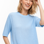 Larkin Seamless Pullover — Blue, studio product shot