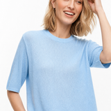Larkin Seamless Pullover — Blue, studio product shot