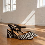 Nairobi Zebra Print Heel — Zebra, alo product shot