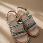 Mykonos Braided Leather Gladiator Sandal — White, banana_republic product shot