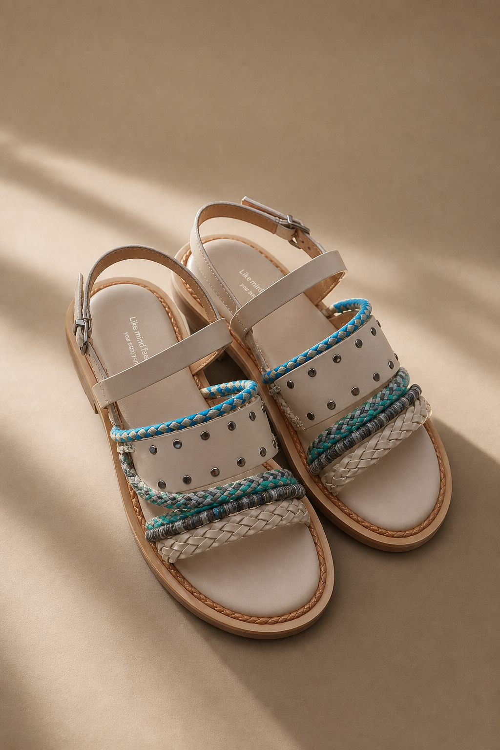 Mykonos Braided Leather Gladiator Sandal — White, banana_republic product shot
