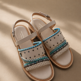 Mykonos Braided Leather Gladiator Sandal — White, banana_republic product shot