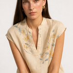 Larkin Blouse — Beige, jcrew product shot