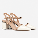 Lydia Pointed-Toe Heels — White, jcrew product shot