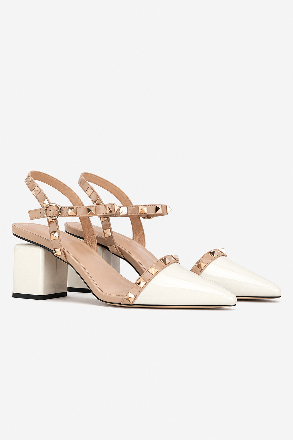 Lydia Pointed-Toe Heels — White, jcrew product shot