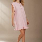 Women's Sleeveless T-Shirt Dress – Half Zip, banana_republic product shot