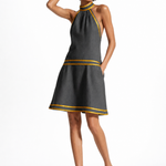 Women's Halter Mini Dress A-Line — Gray, banana_republic product shot