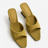 Positano Pointed-Toe Heel — Green, jcrew product shot
