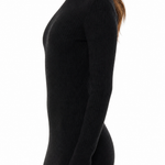 Aurora Wool Dress — Black, studio product shot