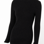 Aurora Wool Dress — Black, studio product shot