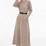 The Winter Luxe Midi — Camel, studio product shot