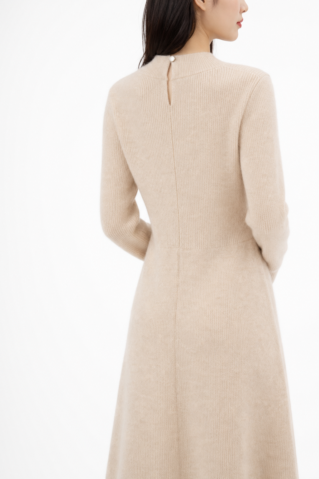 The Winter Luxe Midi — Khaki, studio product shot