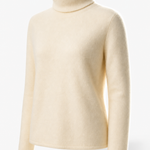 Victoria Mot'e Cashmere Turtleneck — Ivory, jcrew product shot