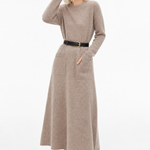 The Winter Luxe Midi — Camel, studio product shot