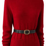 The Winter Luxe Midi — Maroon, studio product shot