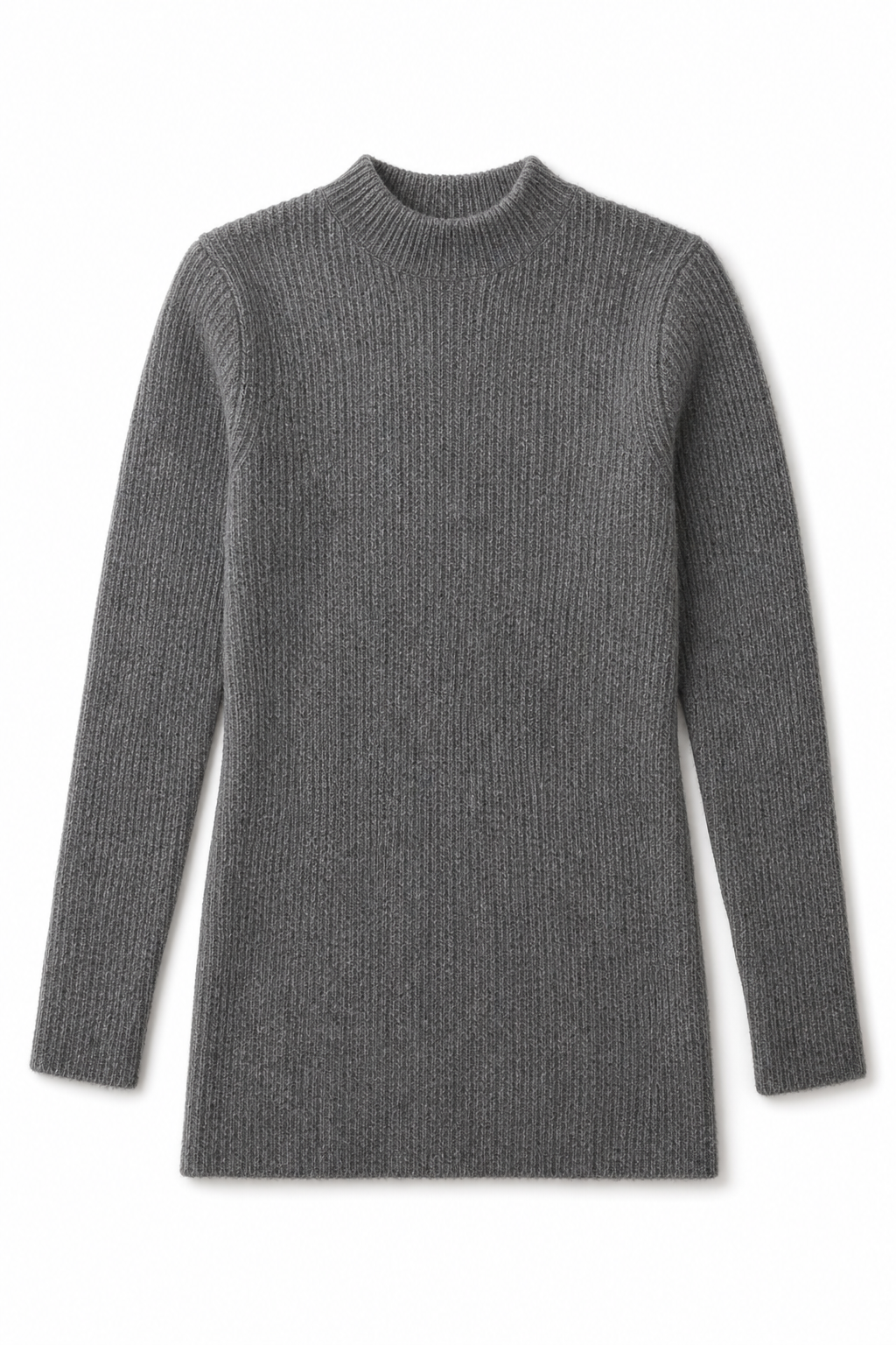 Aurora Wool Dress — Gray, studio product shot