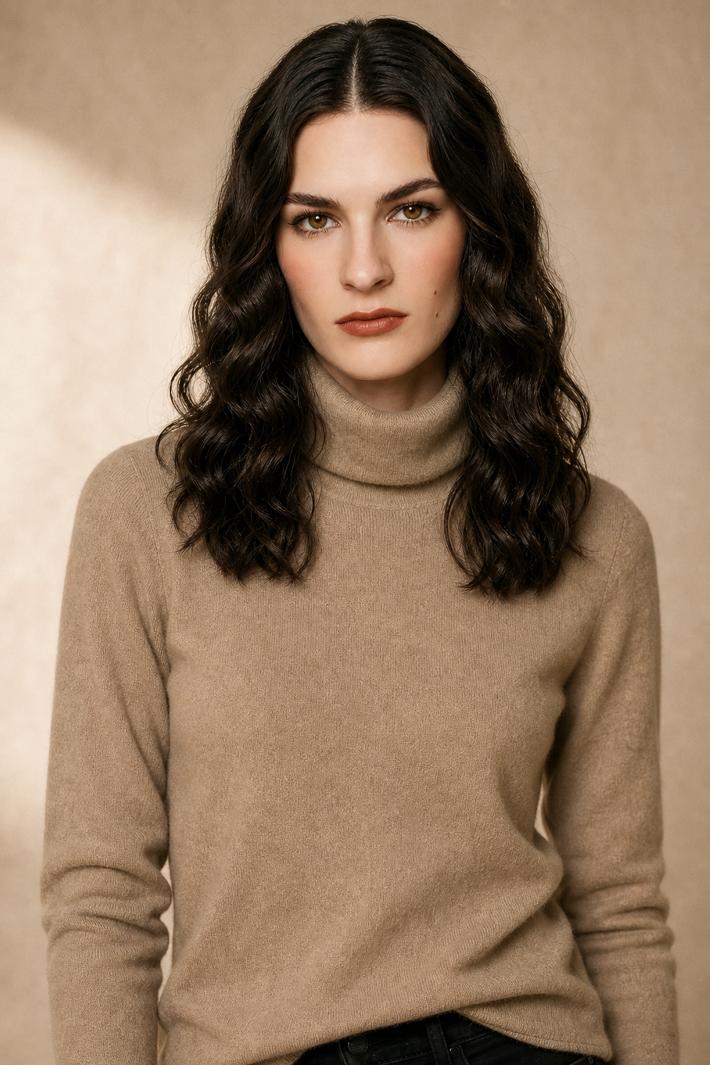 Victoria Mot'e Cashmere Turtleneck — Camel, banana_republic product shot