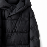 Margaux Long Down Parka — Black, studio product shot