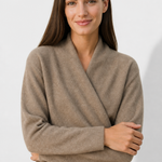Serene V-Neck Knit Sweater — Camel, jcrew product shot