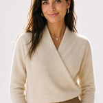 Serene V-Neck Knit Sweater — White, jcrew product shot