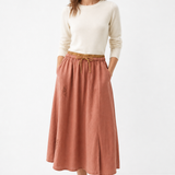 Everly 100% Linen Skirt — Peach, jcrew product shot