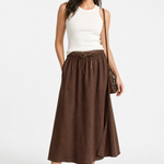 Everly 100% Linen Skirt — Coffee, jcrew product shot