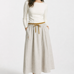 Everly 100% Linen Skirt — White, jcrew product shot