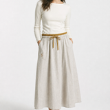 Everly 100% Linen Skirt — White, jcrew product shot