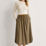 Everly 100% Linen Skirt — Khaki, jcrew product shot