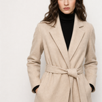 Winter Cinch Woolen Coat — Ivory, jcrew product shot