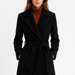 Winter Cinch Woolen Coat — Black, jcrew product shot