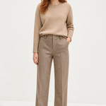 Colette Wool Herringbone Pants — Camel, jcrew product shot