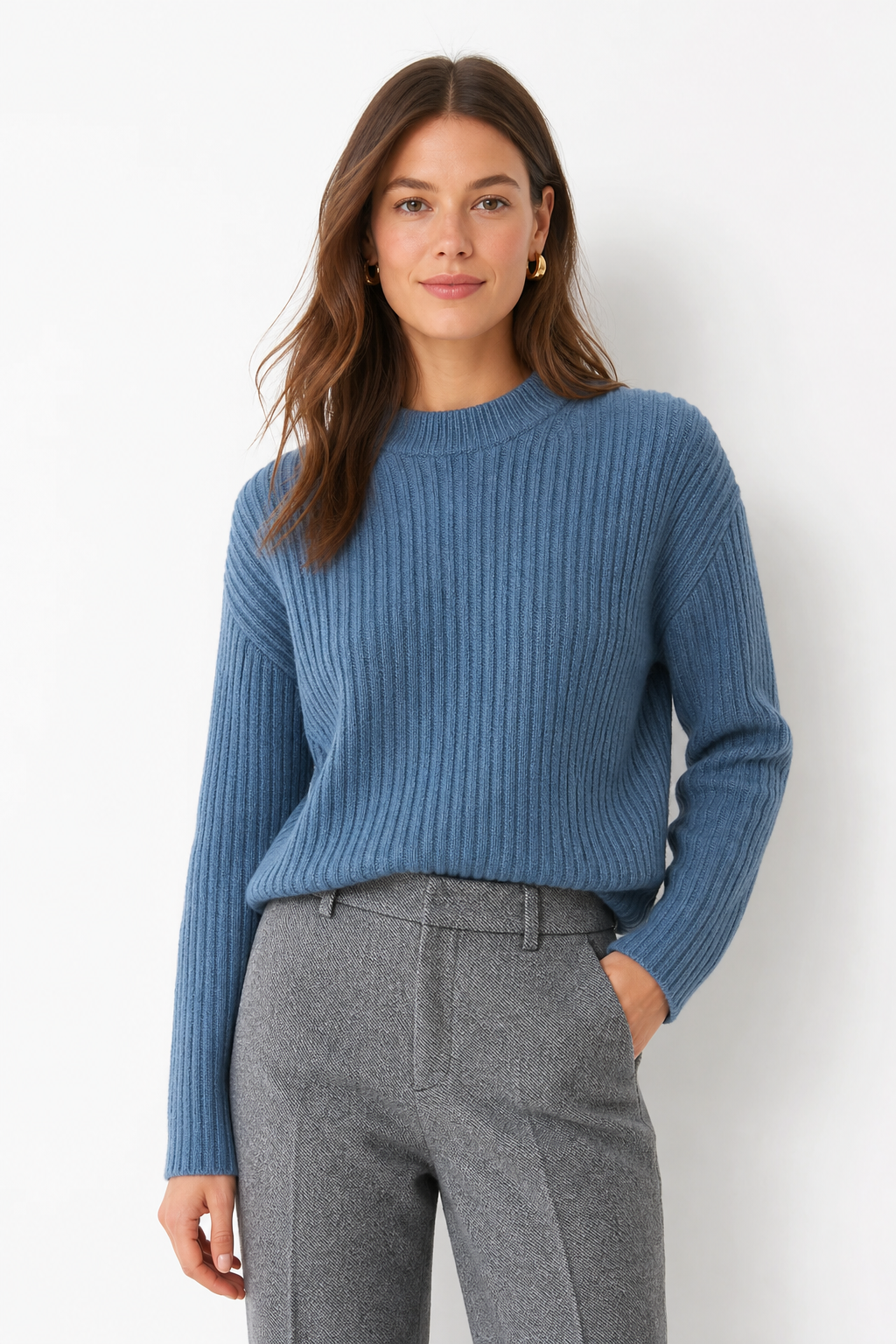 Colette Wool Herringbone Pants — Gray, jcrew product shot