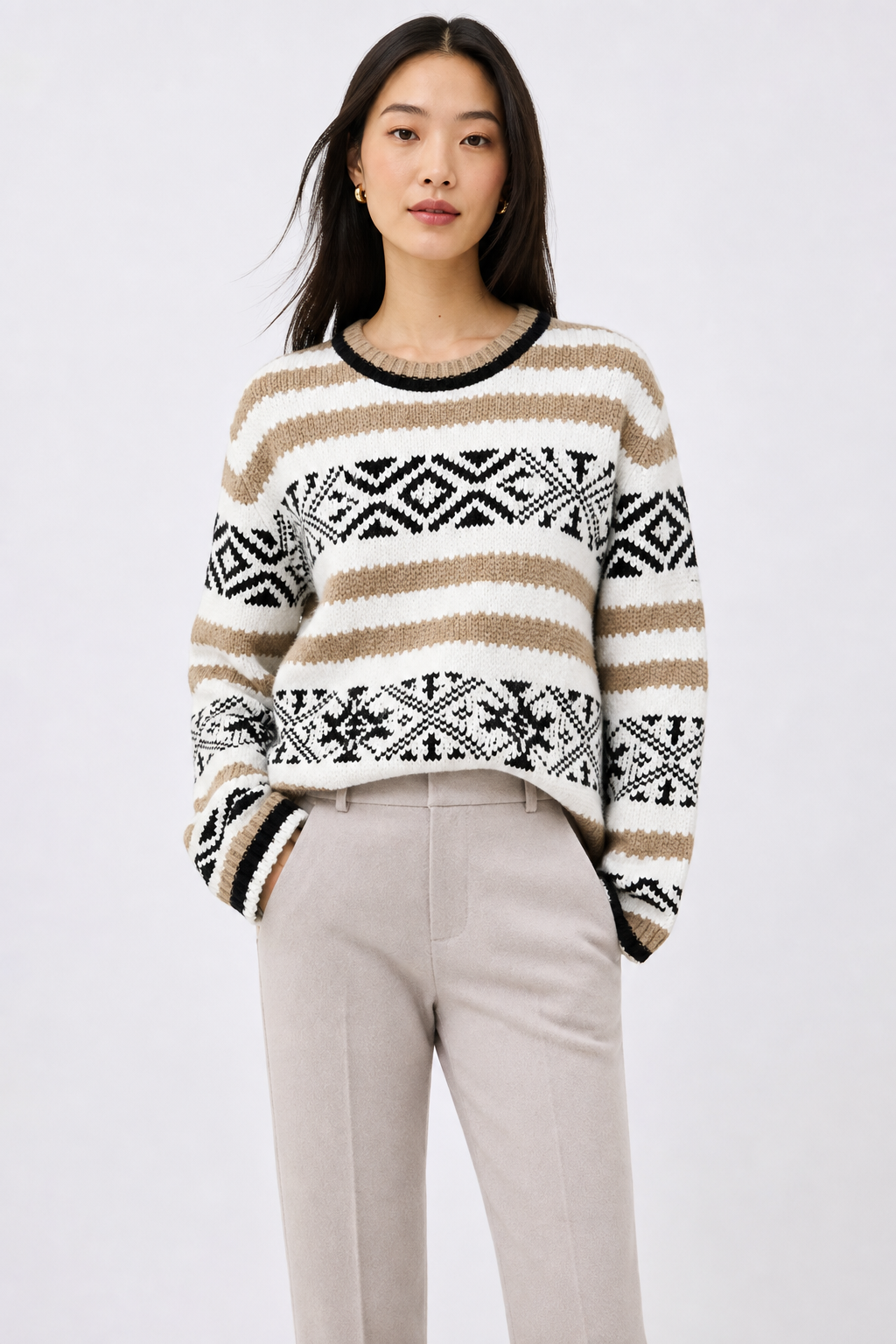Colette Wool Herringbone Pants — Ivory, jcrew product shot