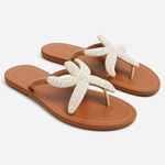 Sirena Starfish Sandals — White, jcrew product shot