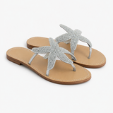 Sirena Starfish Sandals — Silver, jcrew product shot