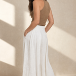 Estelle Wide-Leg Trouser — White, banana_republic product shot
