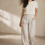 Estelle Wide-Leg Trouser — Ivory, banana_republic product shot
