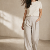 Estelle Wide-Leg Trouser — Ivory, banana_republic product shot