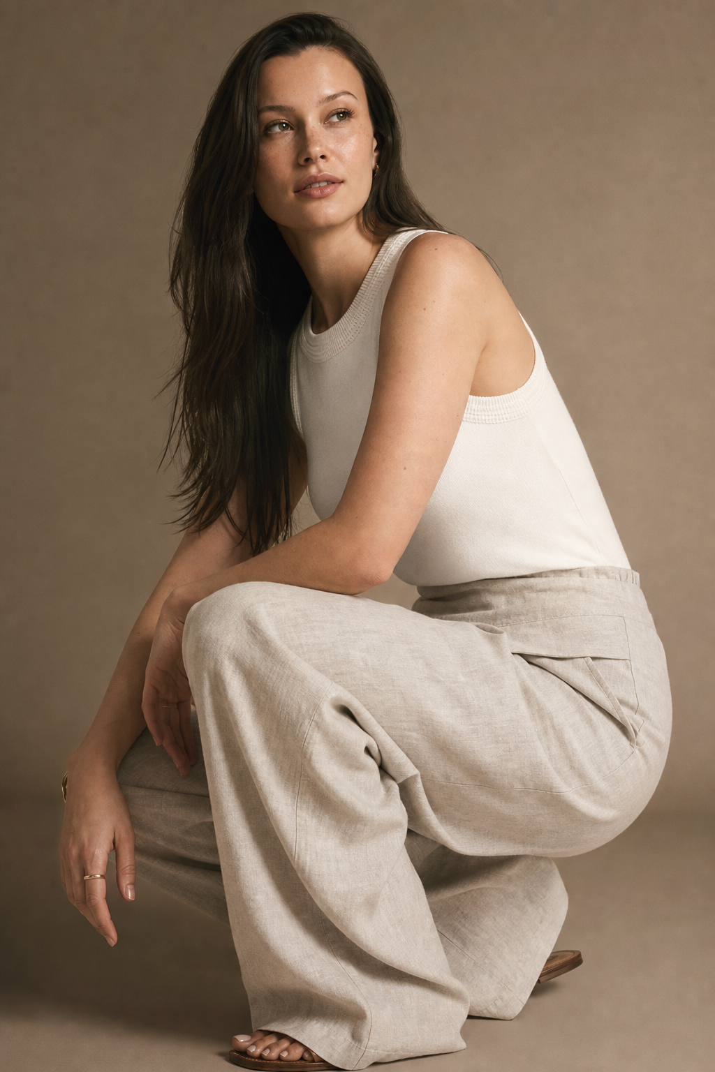 Estelle Wide-Leg Trouser — Ivory, banana_republic product shot