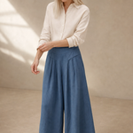 Estelle Wide-Leg Trouser — Blue, banana_republic product shot