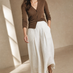 Estelle Wide-Leg Trouser — White, banana_republic product shot