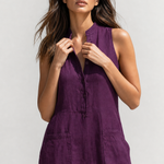 Colette Loose-Fit Jumpsuit — Purple, studio product shot