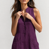 Colette Loose-Fit Jumpsuit — Purple, studio product shot