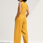 Colette Loose-Fit Jumpsuit — Yellow, studio product shot